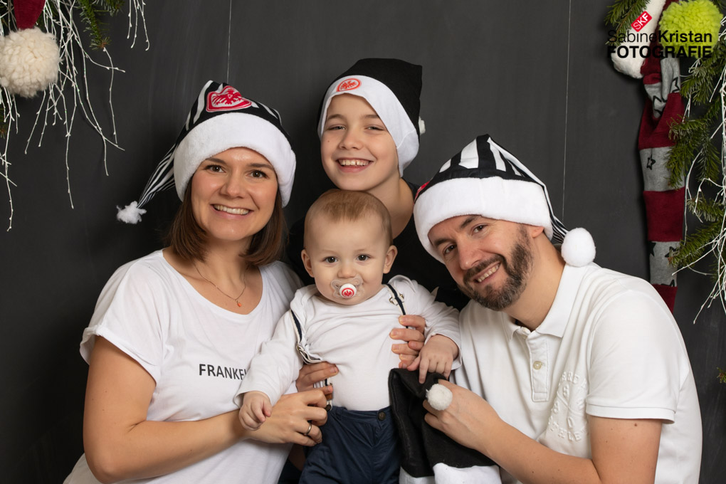 Weihnachts-Fan-Familienfotos